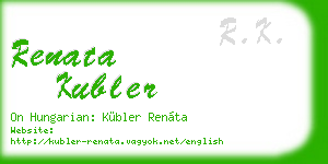 renata kubler business card