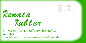 renata kubler business card